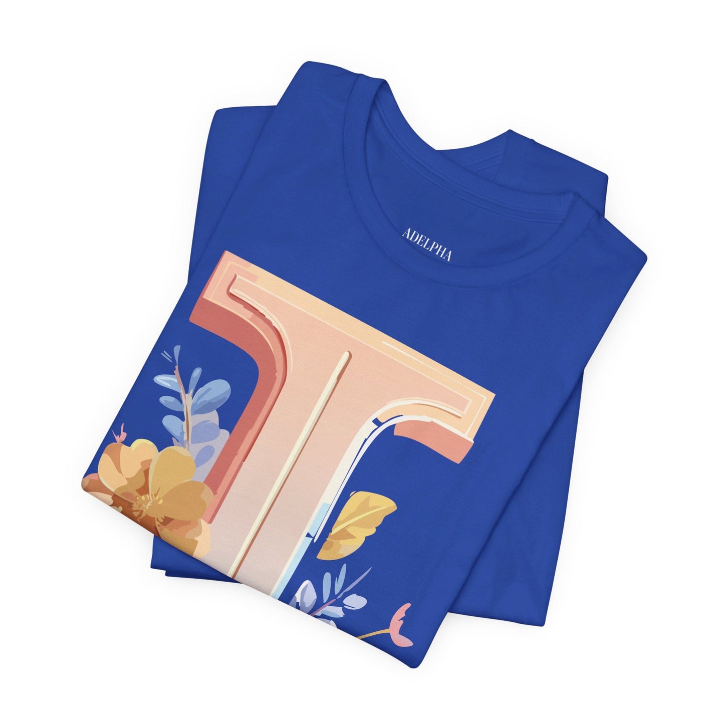 Letter I Shirt Graphic Tee Unisex Vintage Inspired Adelpha Art Design Short Sleeve Tee