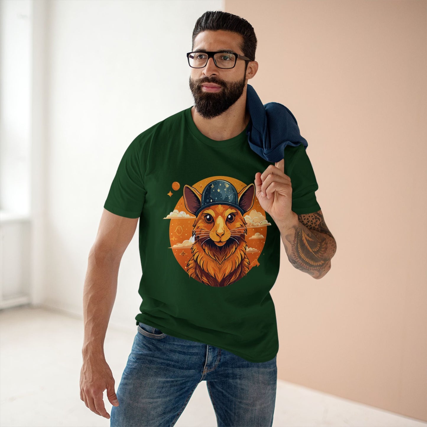 Rabbit Shirt Unisex Premium Cotton Tee With Original Art Design From Retro2Nova Art Collection Soft Breathable Comfort