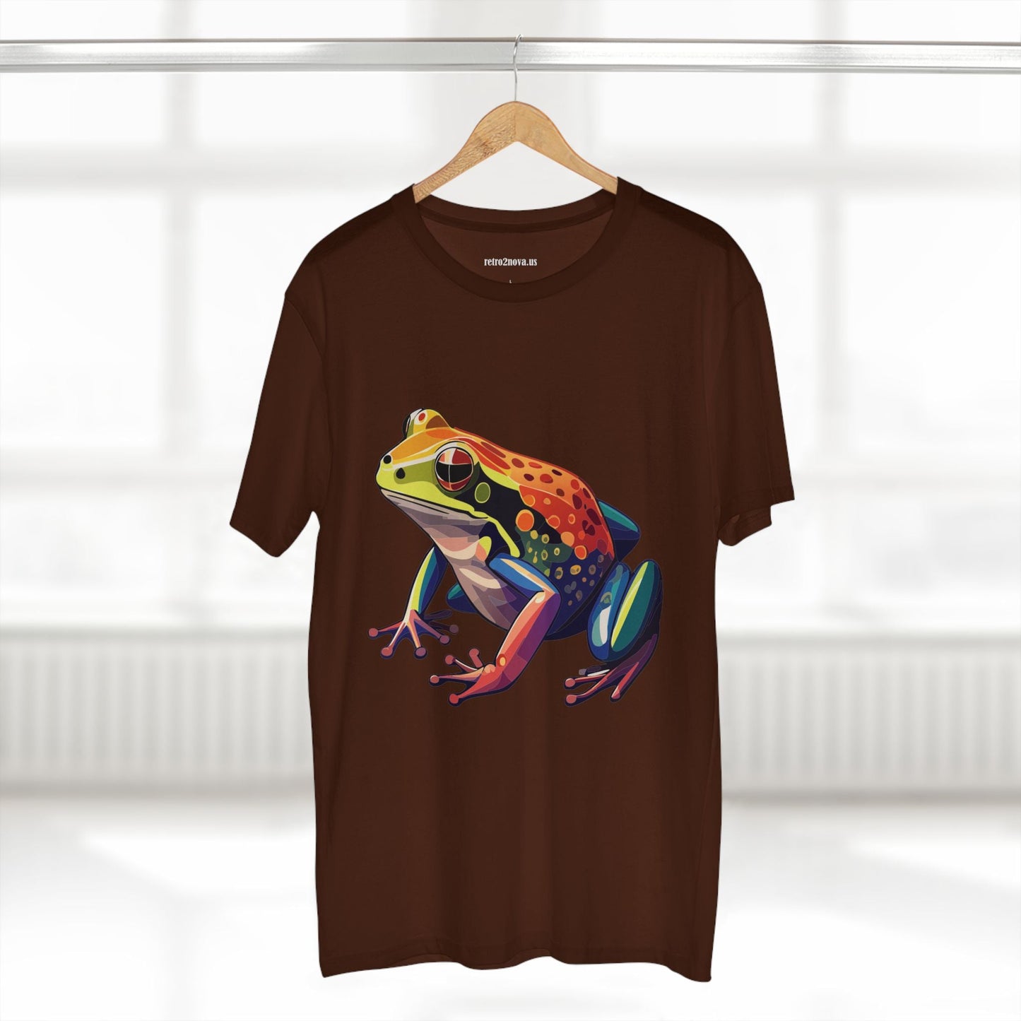 Unisex Premium Cotton Tee Frog Animal Shirt Original Art Design Retro2Nova Art Collection Exclusives