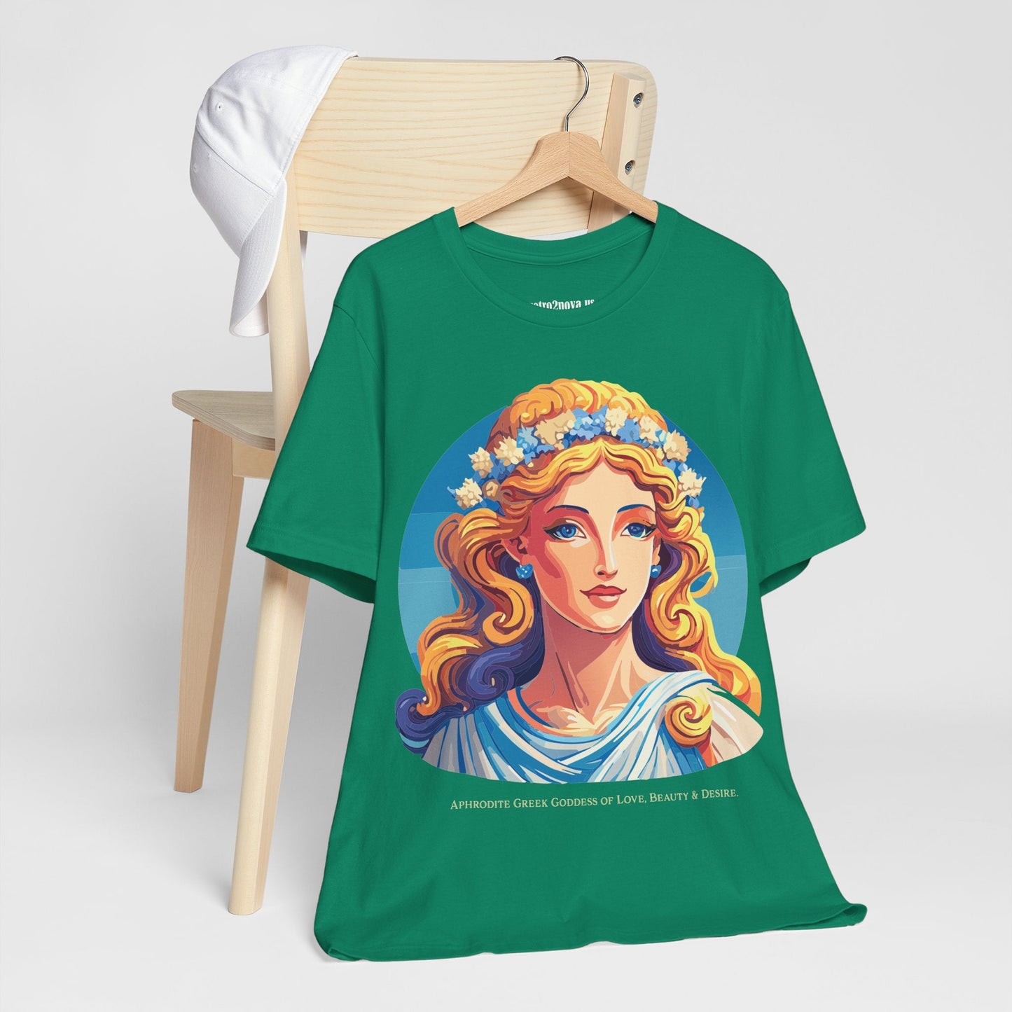 Goddess Aphrodite Unisex Graphic Cotton T Shirt with Retro2Nova Artwork Design Edition