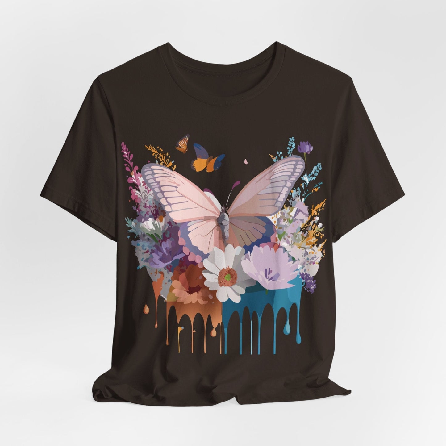 Butterfly Graphic Tee Unisex Vintage Art Design Adelpha Short Sleeve