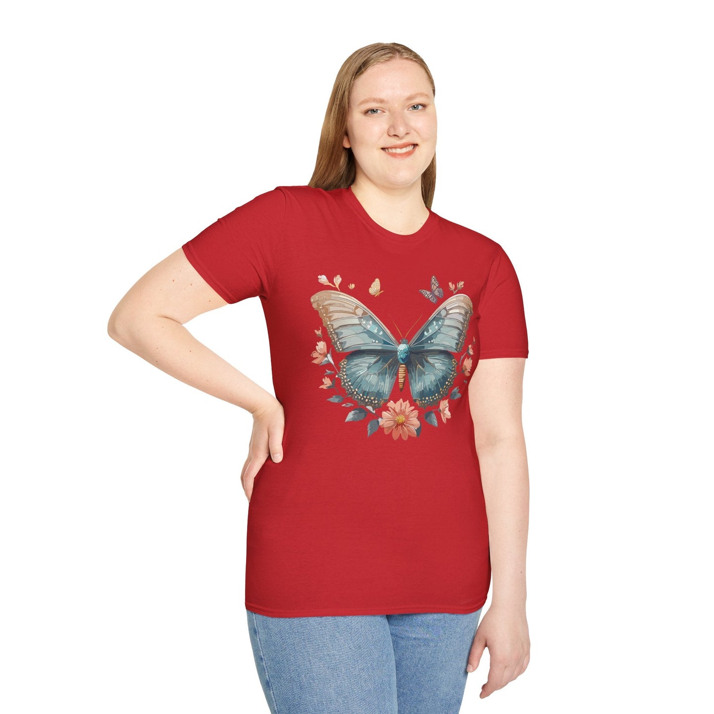 Butterfly Shirt Unisex Monarch T Shirt Gildan Softstyle 64000 Ring Spun Cotton Tee Breathable Comfort