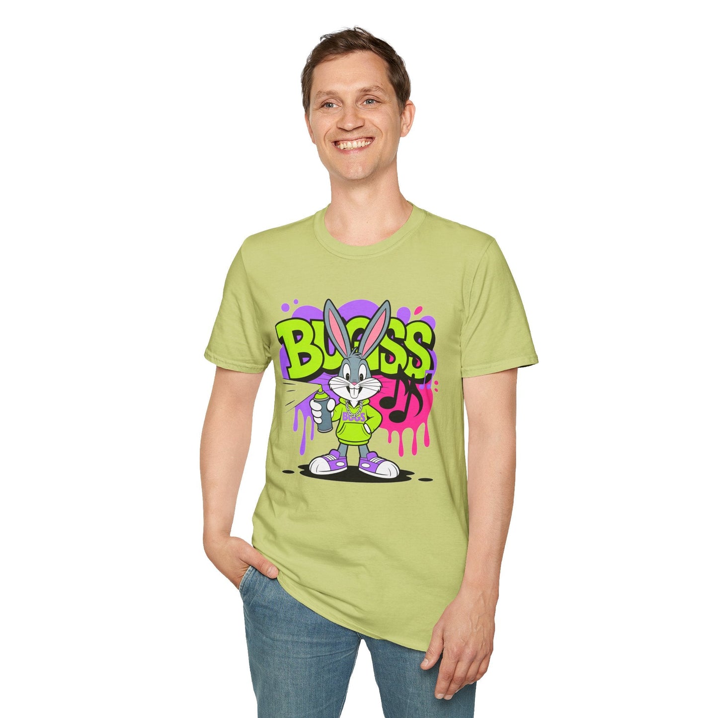 Cartoon T Shirt With Animation Unisex Funny Animals Tee Softstyle Gildan 64000 Apparel