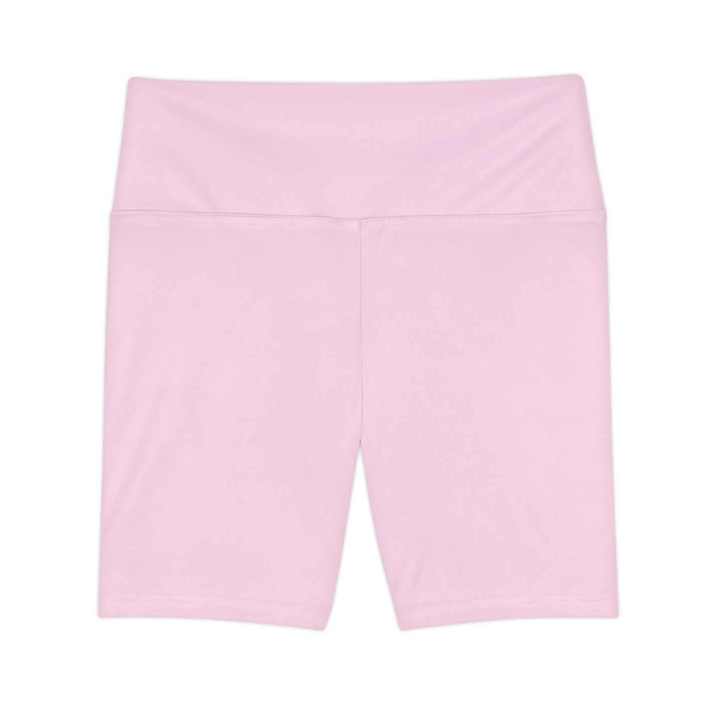 Petal Frost Pink Women's Workout Shorts — Solid High-Waist Biker Shorts for Exercise & Everyday Wear