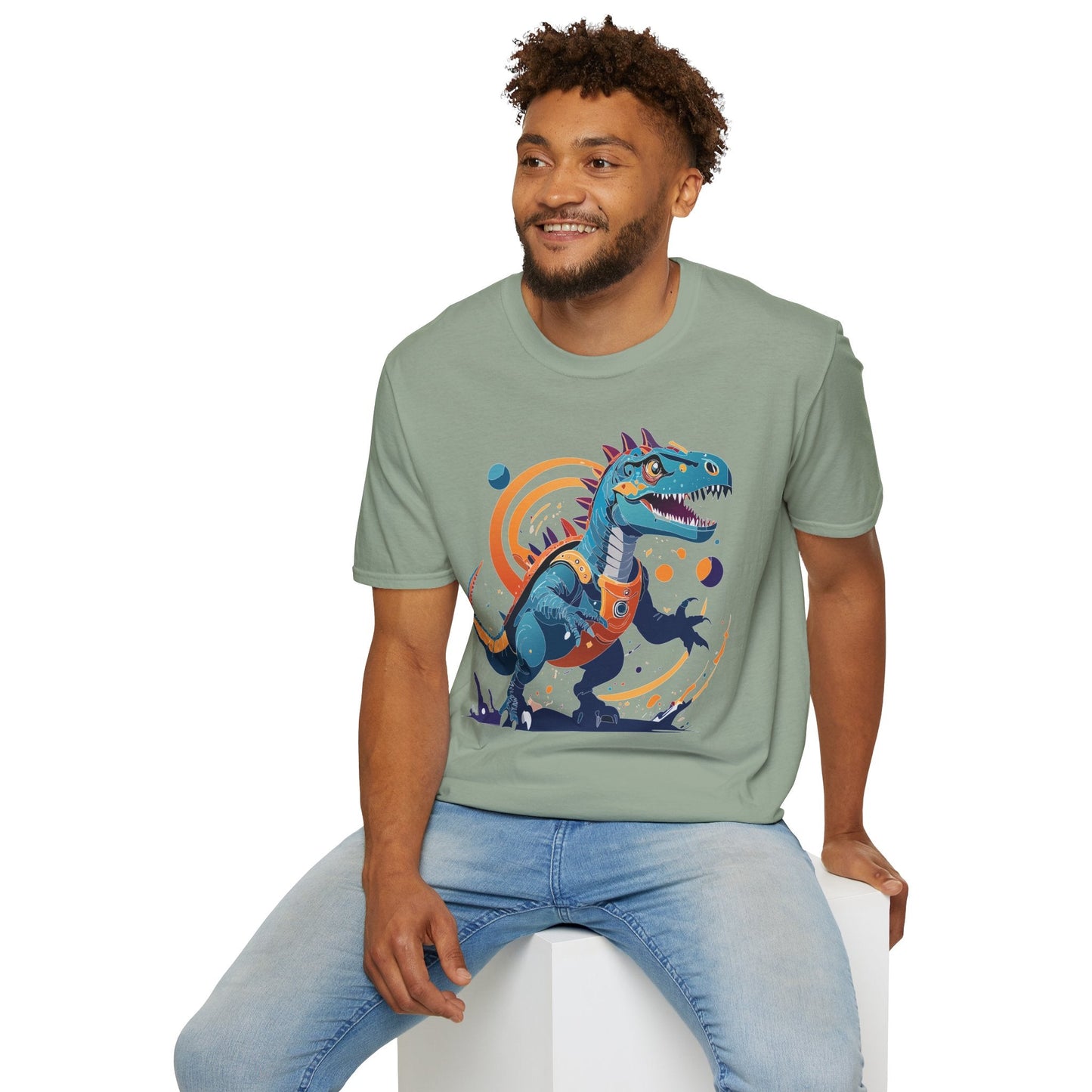 Alien Graphic Unisex Cotton Softstyle UFO Artwork Tee 12