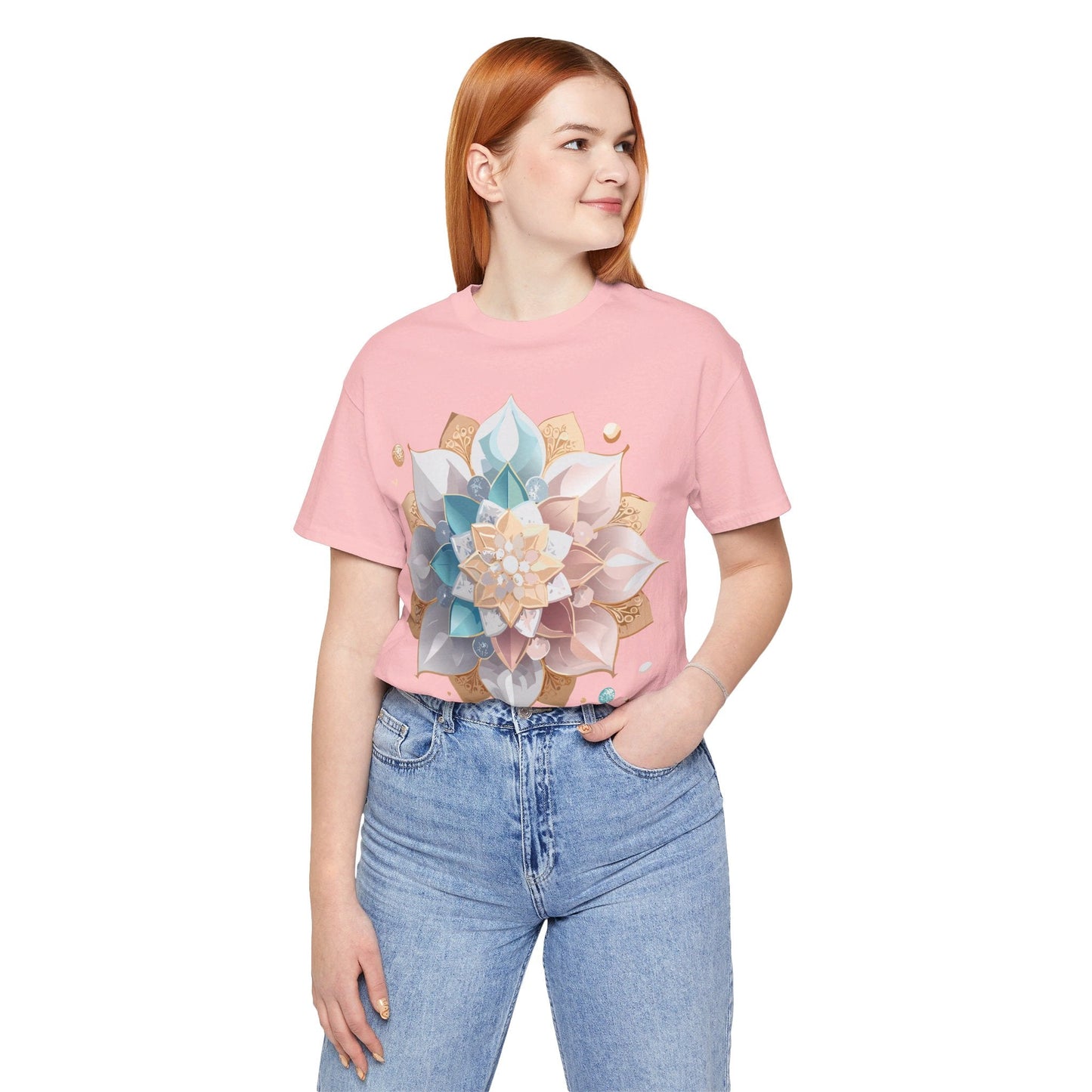 Adelpha Mandala Graphic Tee Unisex Jersey Short Sleeve Art Design Shirt Premium Comfort Wear