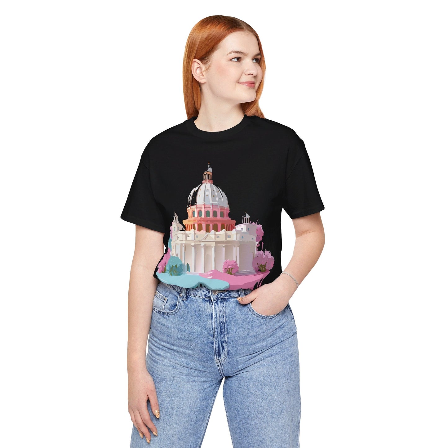 Unisex Graphic Tee With Rome Artwork By Adelpha Vintage Inspired Short Sleeve Shirt