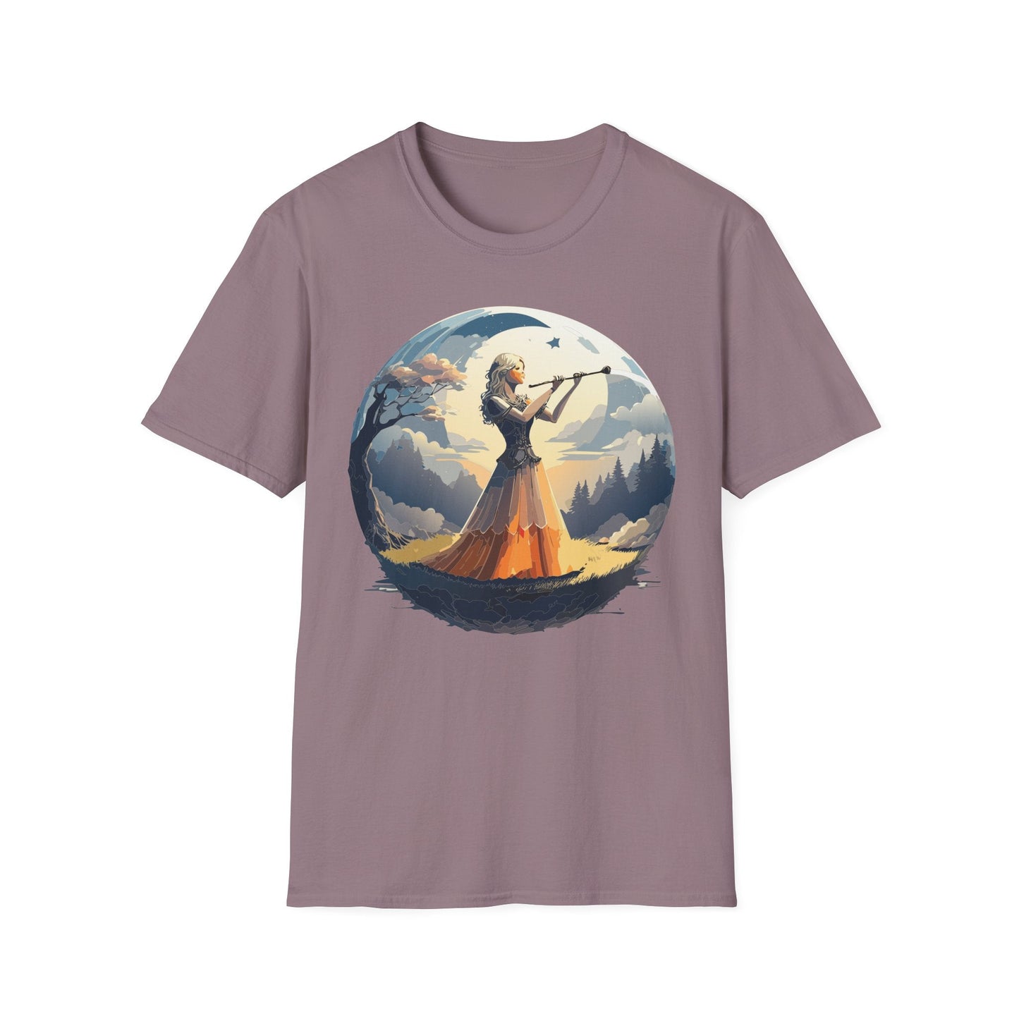 Unisex Softstyle Graphic T Shirt 100 Percent Ring Spun Cotton Art Design Tee For Women