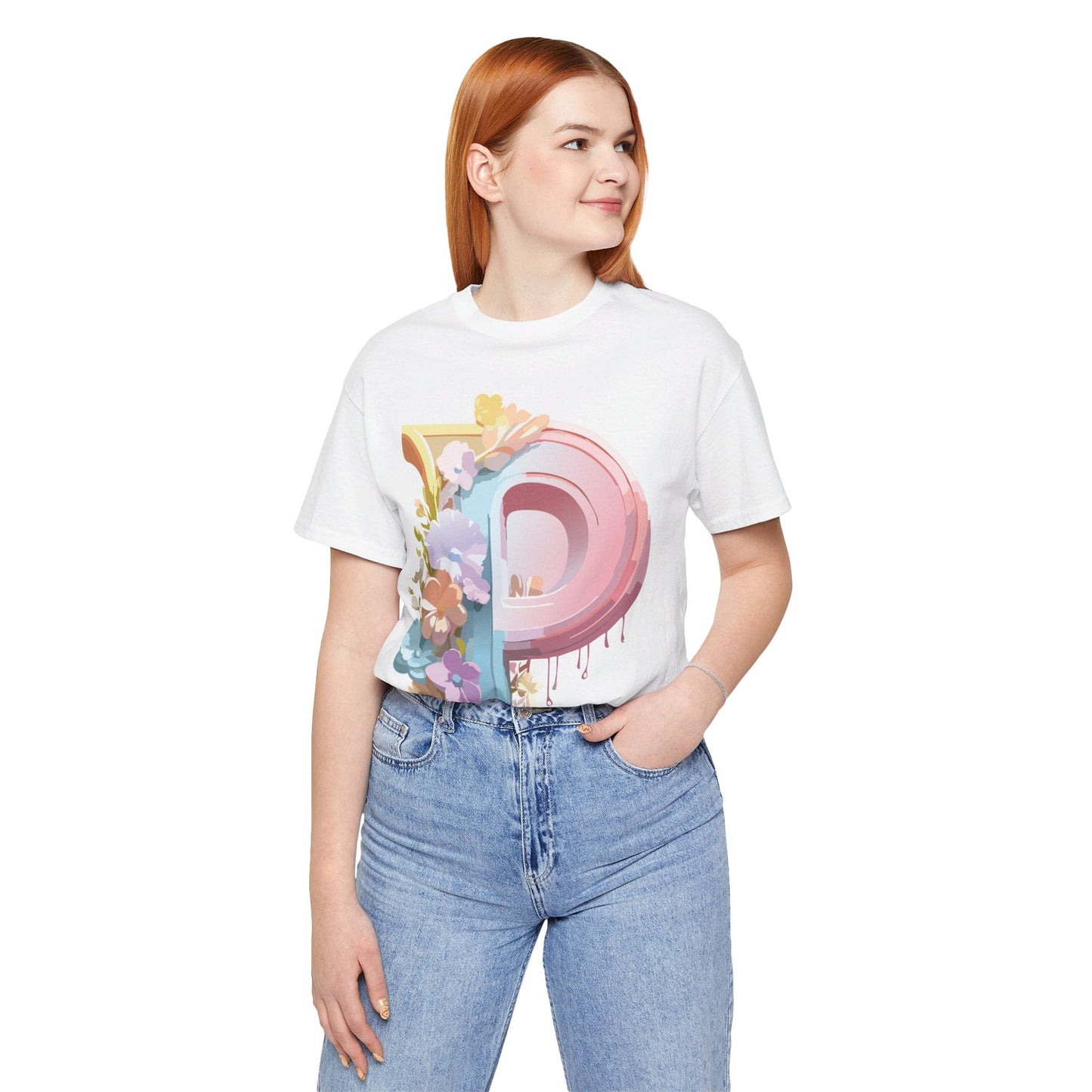 Adelpha Letter P Graphic Tee Unisex Vintage Inspired Art Design Jersey Short Sleeve Shirt