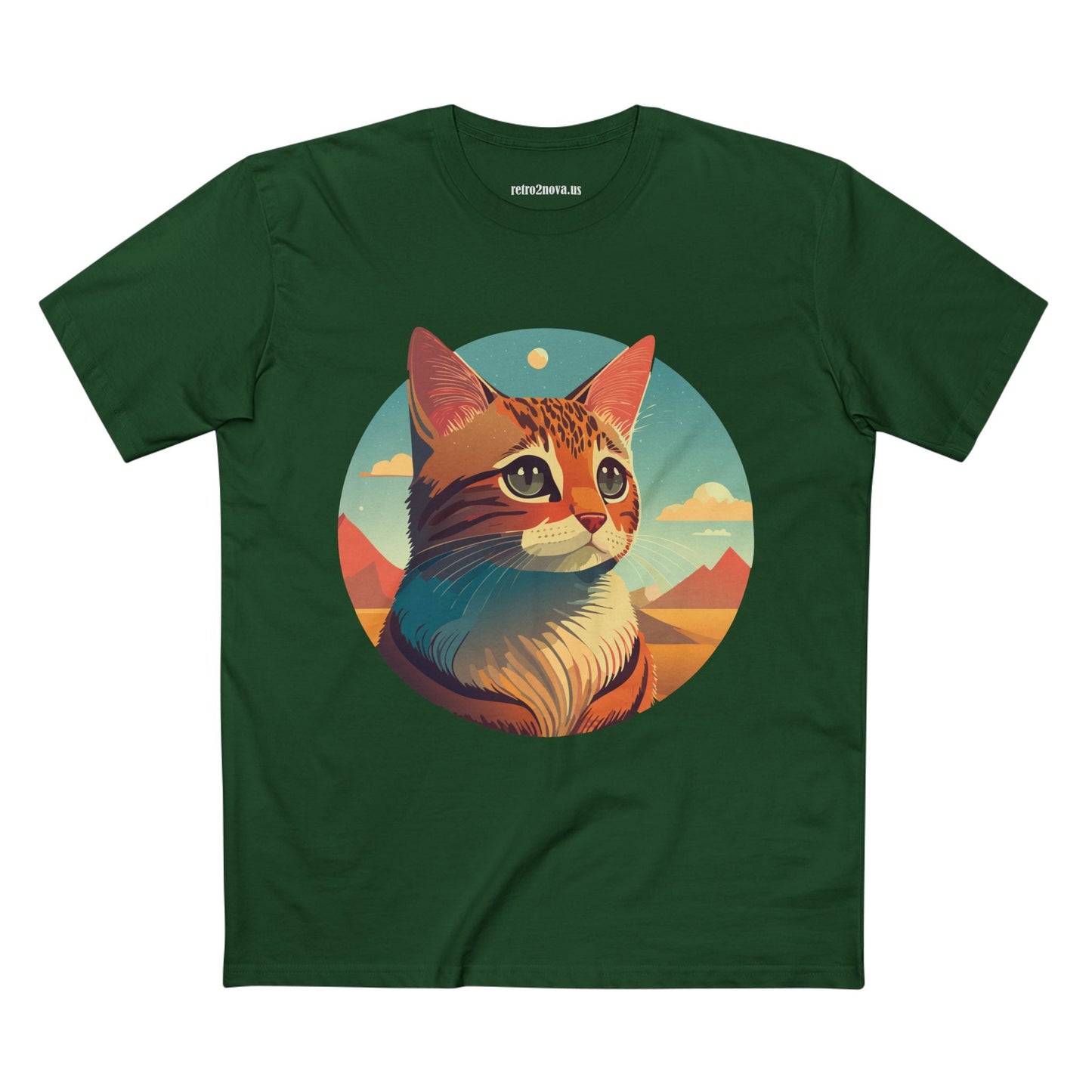 Cat Shirt Unisex Premium Cotton Tee With Original Art Design By Retro2Nova Breathable Ring Spun Cotton Soft Comfortable