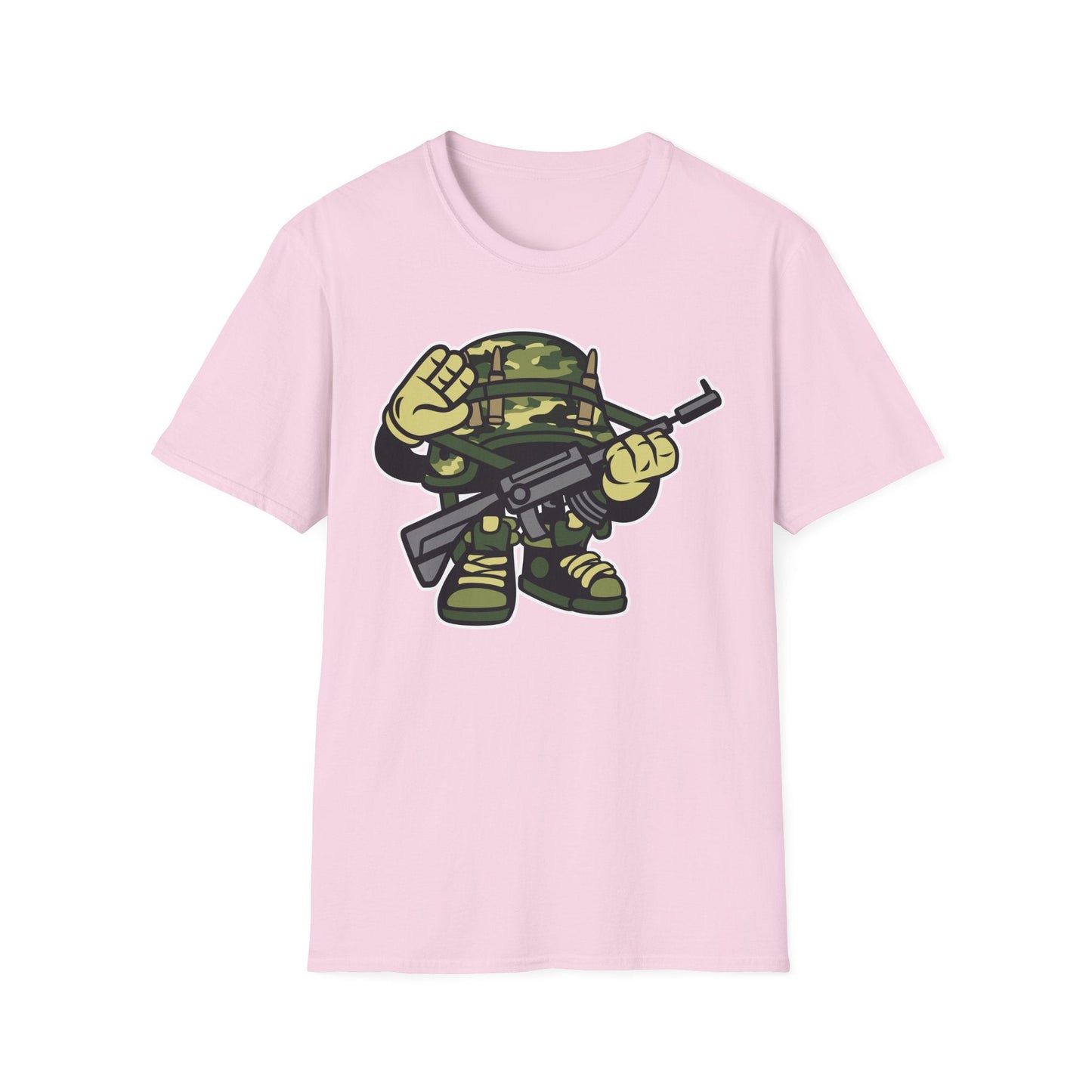 Cartoon T Shirt Animation Tee Funny Art Design Unisex Softstyle 64000 Lightweight Cotton Tee