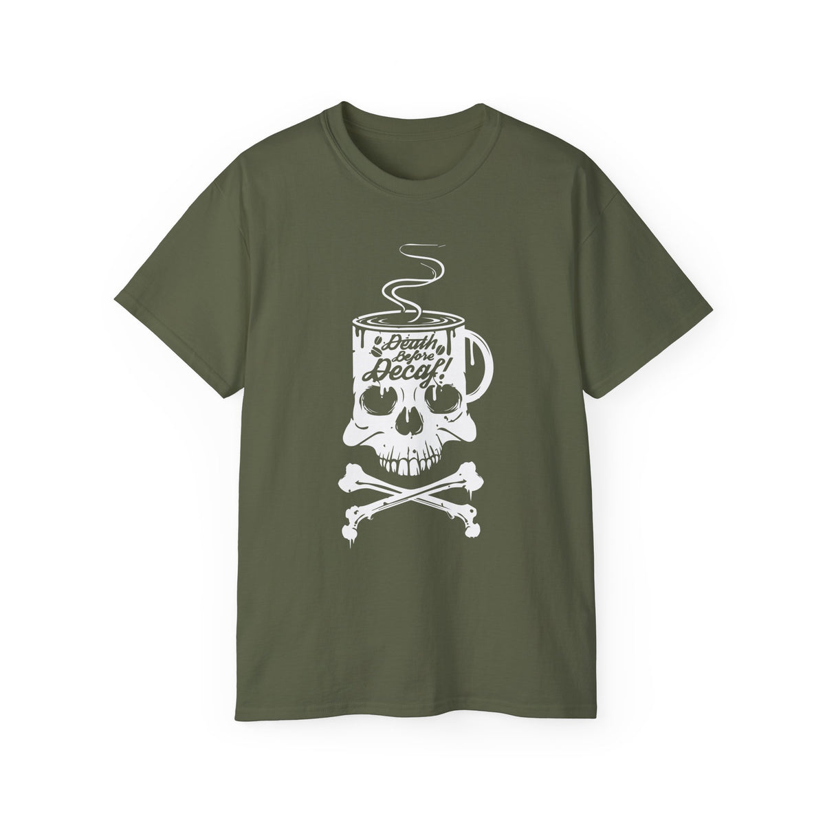 Skull Coffee Mug Skull and Crossbones Tee | Coffee Addict, Dark Cafe Design