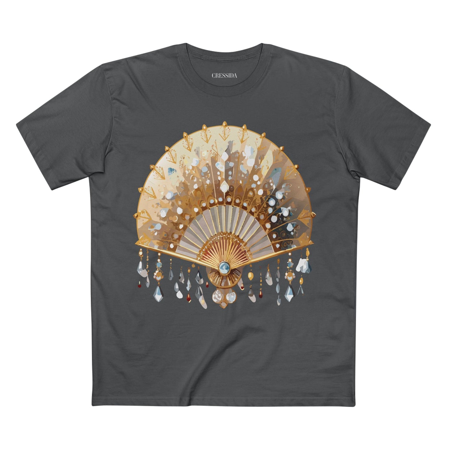Antique Fan Graphic Design T-Shirt Unisex 100 Cotton Floral Carnival Artwork Tee 15
