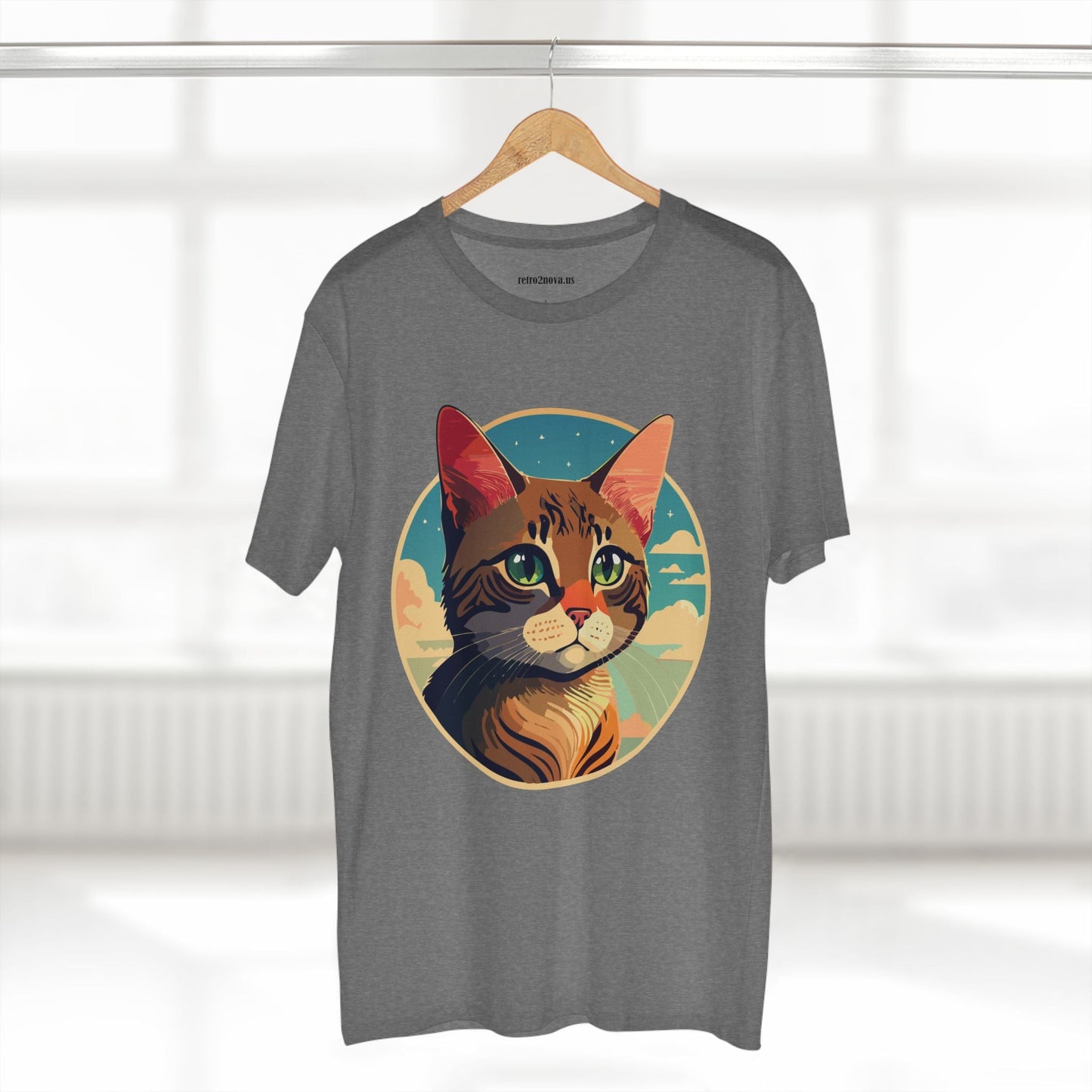 Animals Shirt Cat Design Unisex Premium Cotton Tee With Original Art From Retro2Nova Collection Exclusive Edition