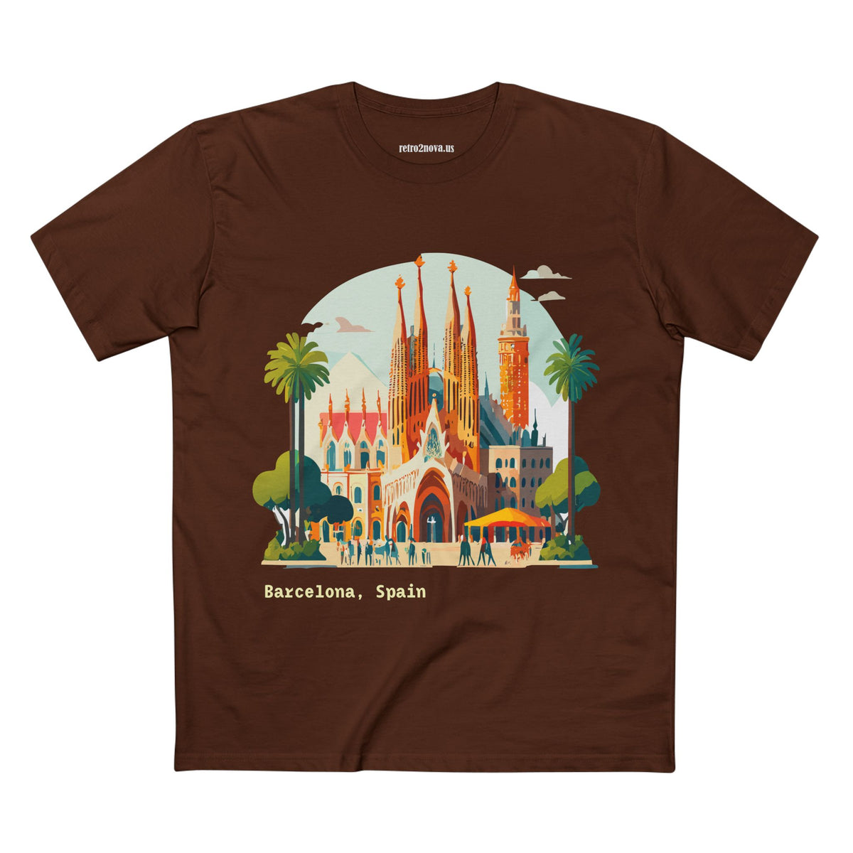 Sagrada Familia Barcelona Illustration Tee | Spain Travel Shirt