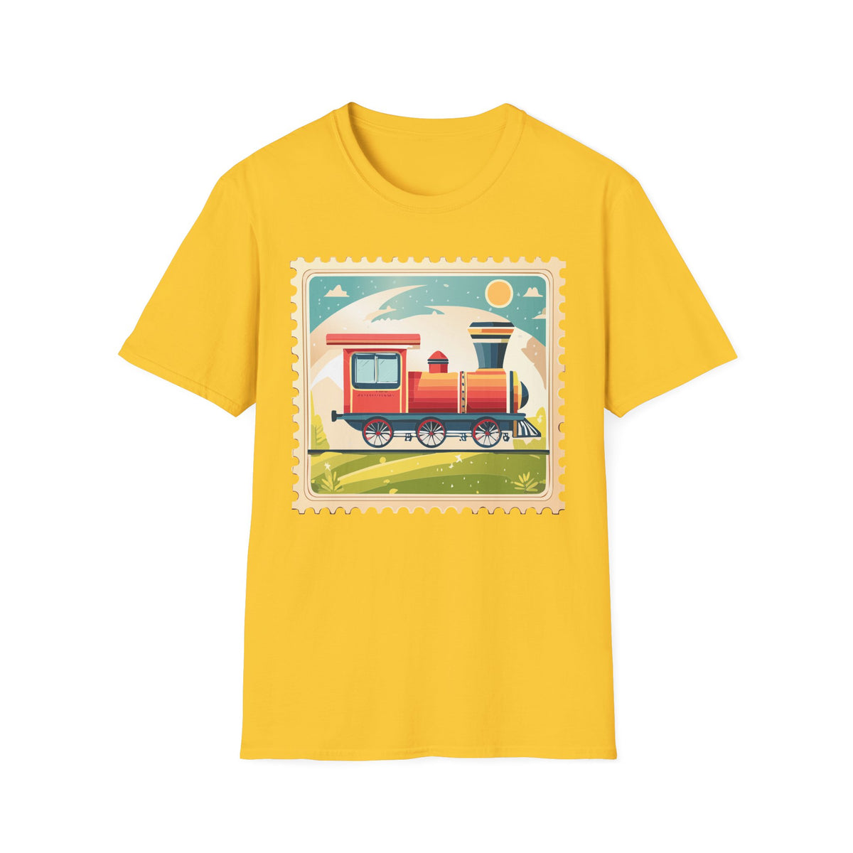 Vintage Steam Train T-Shirt | Retro Locomotive Graphic Tee Unisex 100 Cotton Gildan T-Shirt