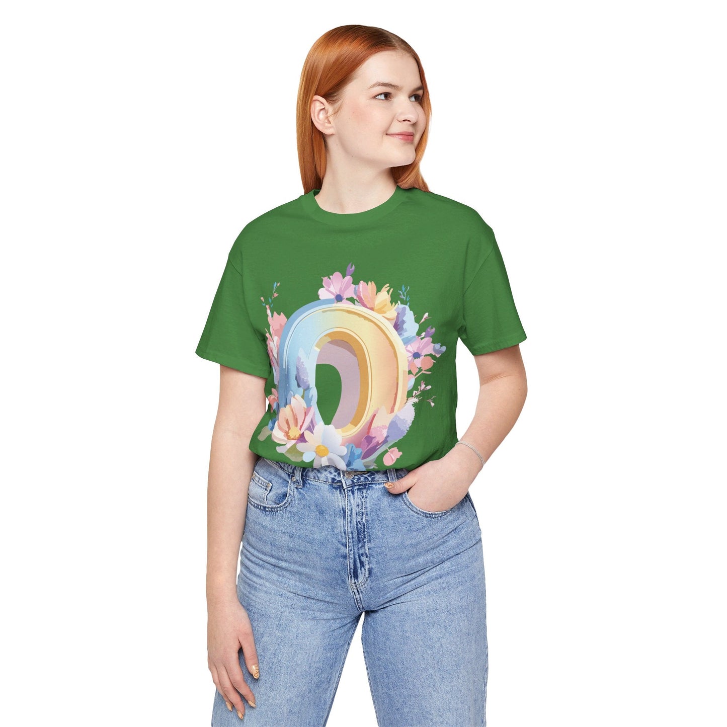 Letter O Shirt Unisex Graphic Tee Art Design Adelpha Vintage Inspired Short Sleeve Jersey