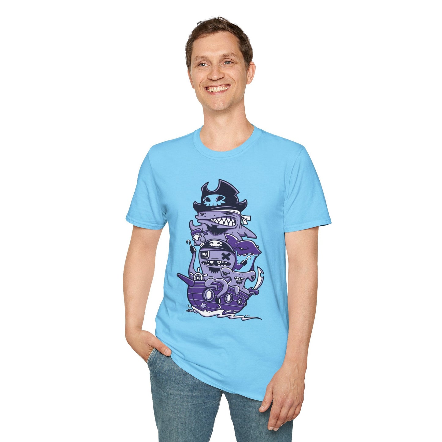 Cartoon T Shirt Animation Tee Unisex Softstyle 64000 100 Percent Ring Spun Cotton Funny Graphic Tee