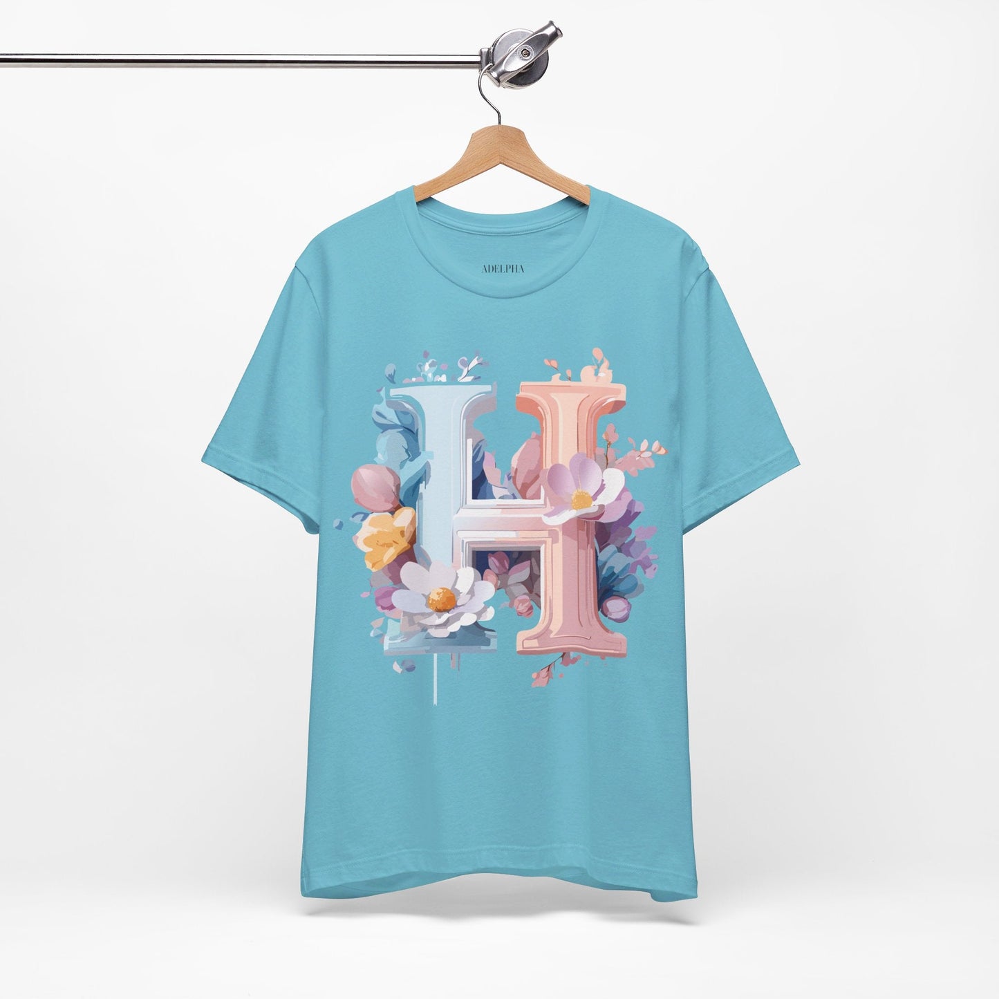 Adelpha Letter H Shirt Unisex Graphic Tee Vintage Inspired Art Design Short Sleeve