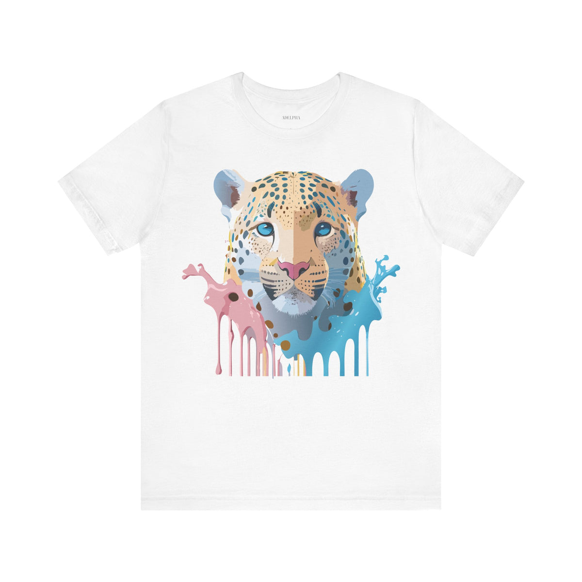 Cheetah Graphic Unisex Cotton Bella+Canvas Tee with Art Animal Design e300