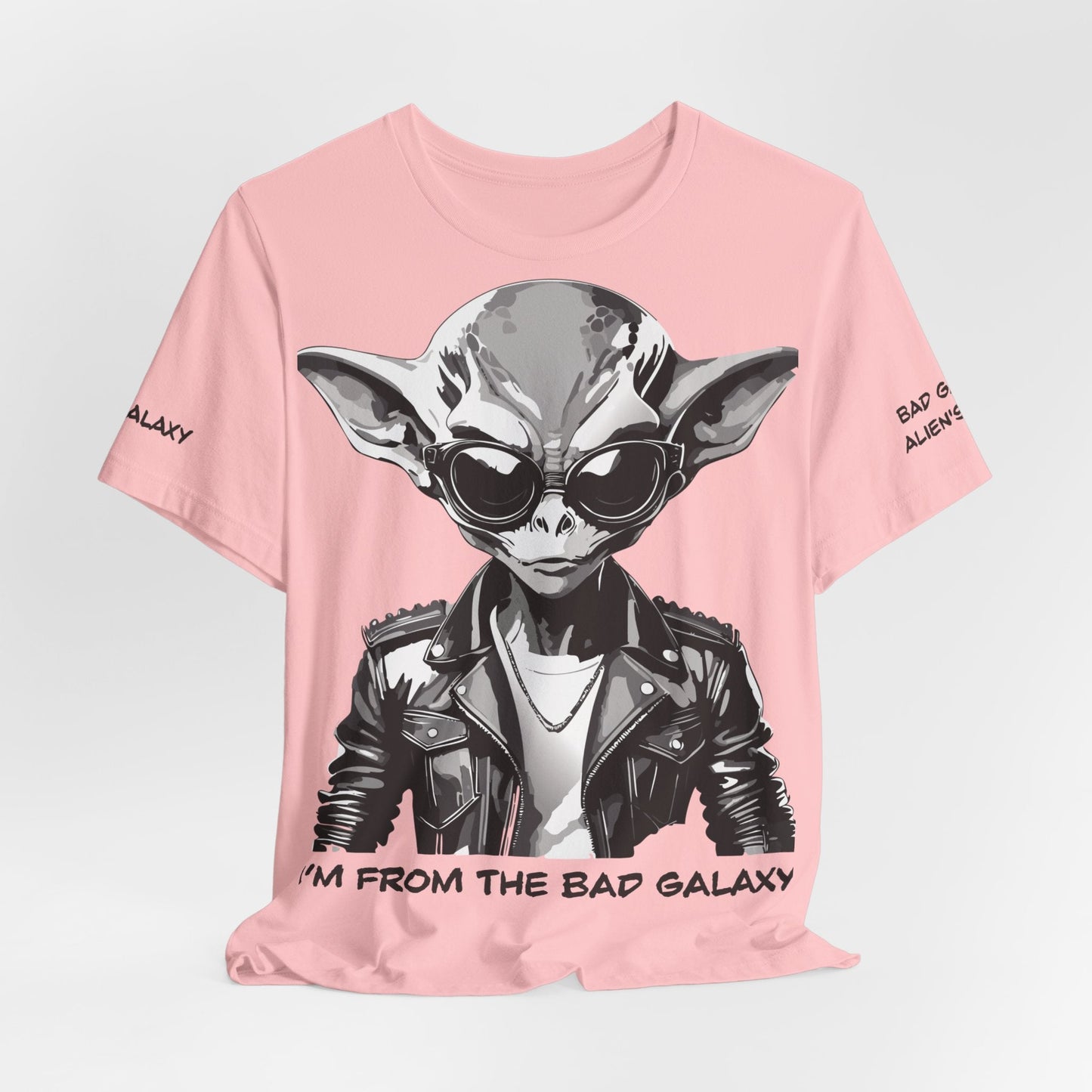 Alien Tee Shirt From Bad Galaxy Made To Order 100 Percent Cotton Eco Friendly Inks USA Designed