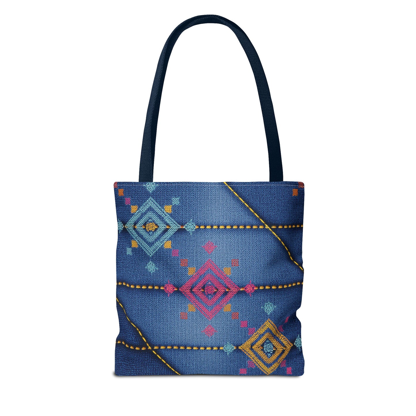 Diwali Graphic Denim Fabric Imitation Print Unisex Canvas Bag Poly Spun 3 Sizes Tote Bag 205-22