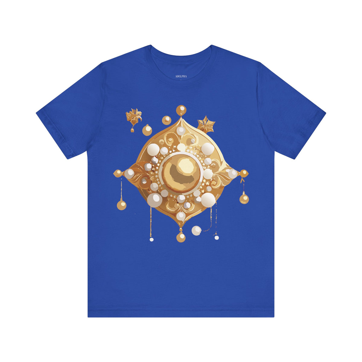 Jewelry Graphic Unisex Cotton Bella+Canvas Tee with Gemstones Art Design m53