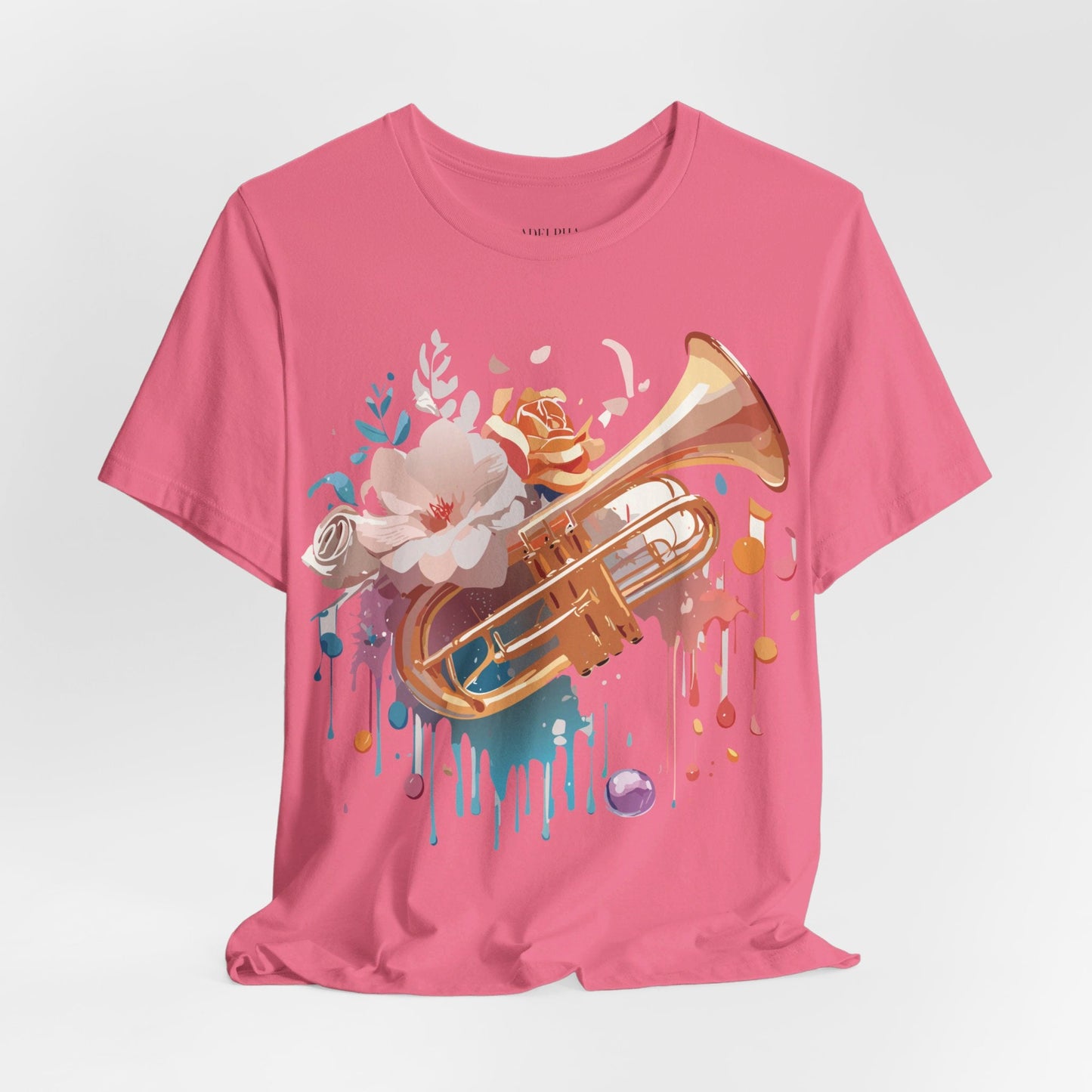 Music Graphic Unisex 100 Cotton Vintage Art with Musical Elements Tee 138
