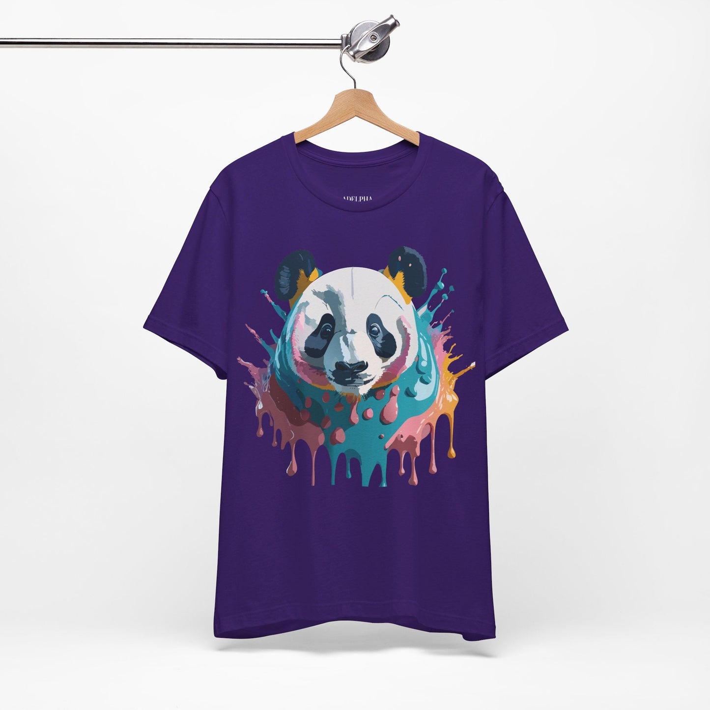 Panda Graphic Tee Unisex Short Sleeve Art Design By Adelpha Vintage Inspired Shirt