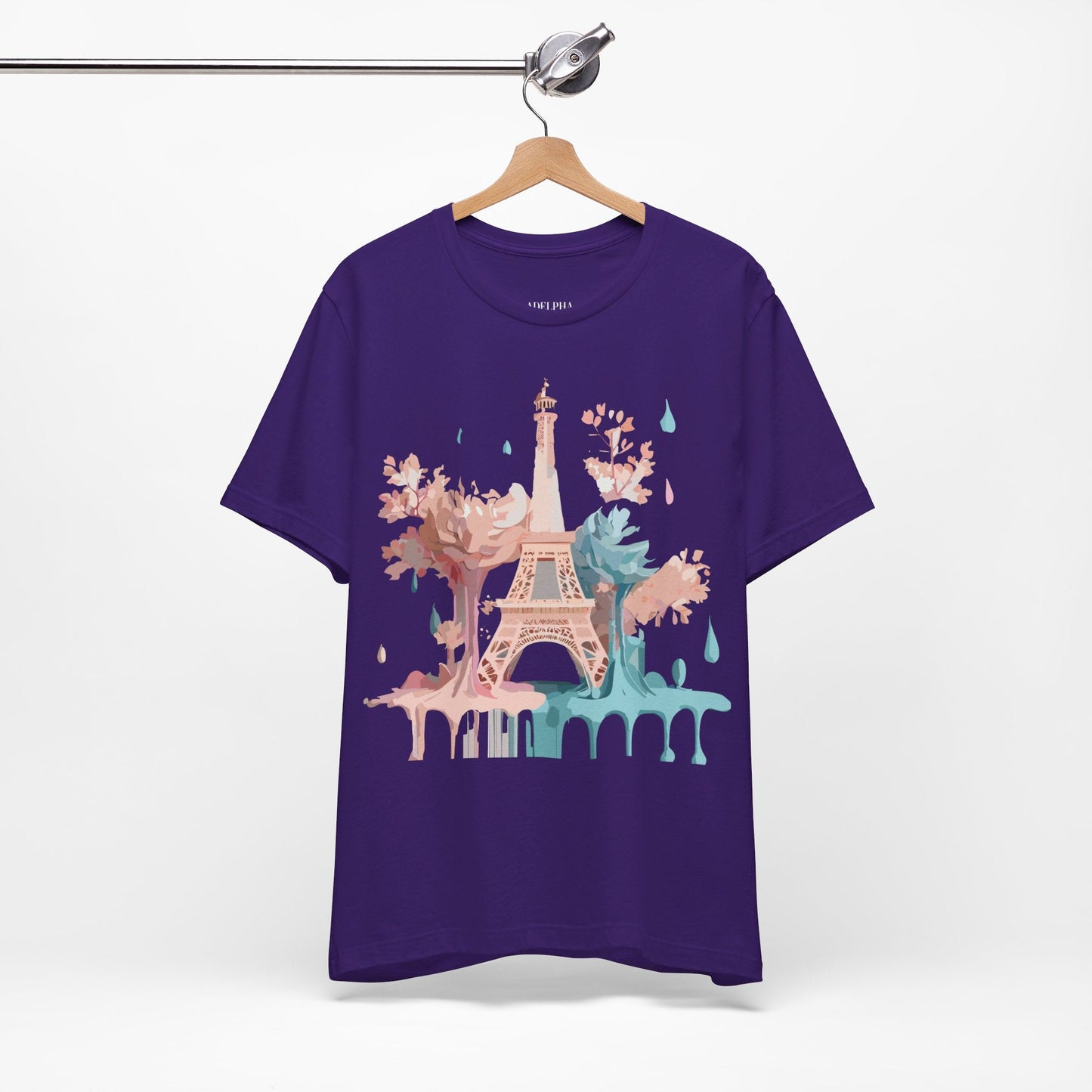 Unisex Paris Graphic Tee By Adelpha Vintage Inspired Tourist Shirt Short Sleeve Collection