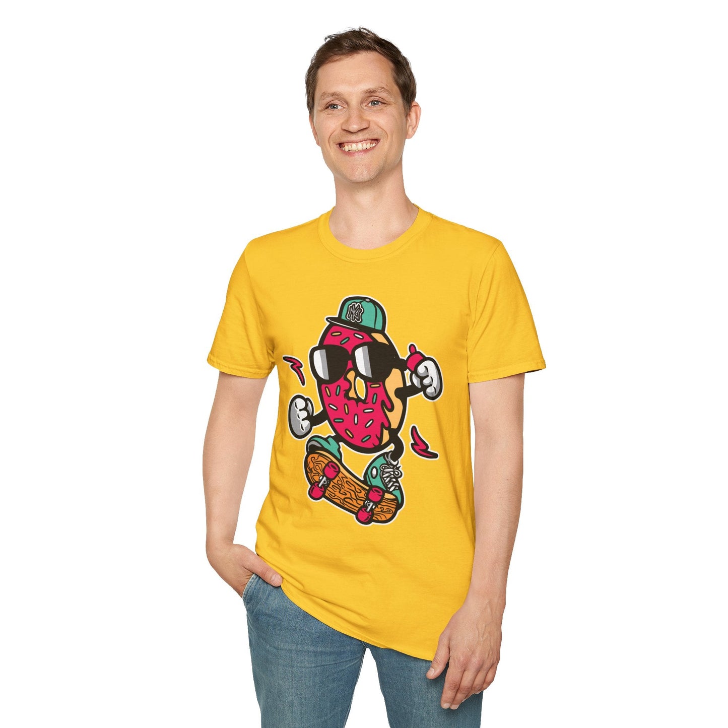 Cartoon T Shirt Animation Tee Funny Art Graphic Shirt Unisex Gildan Softstyle 64000