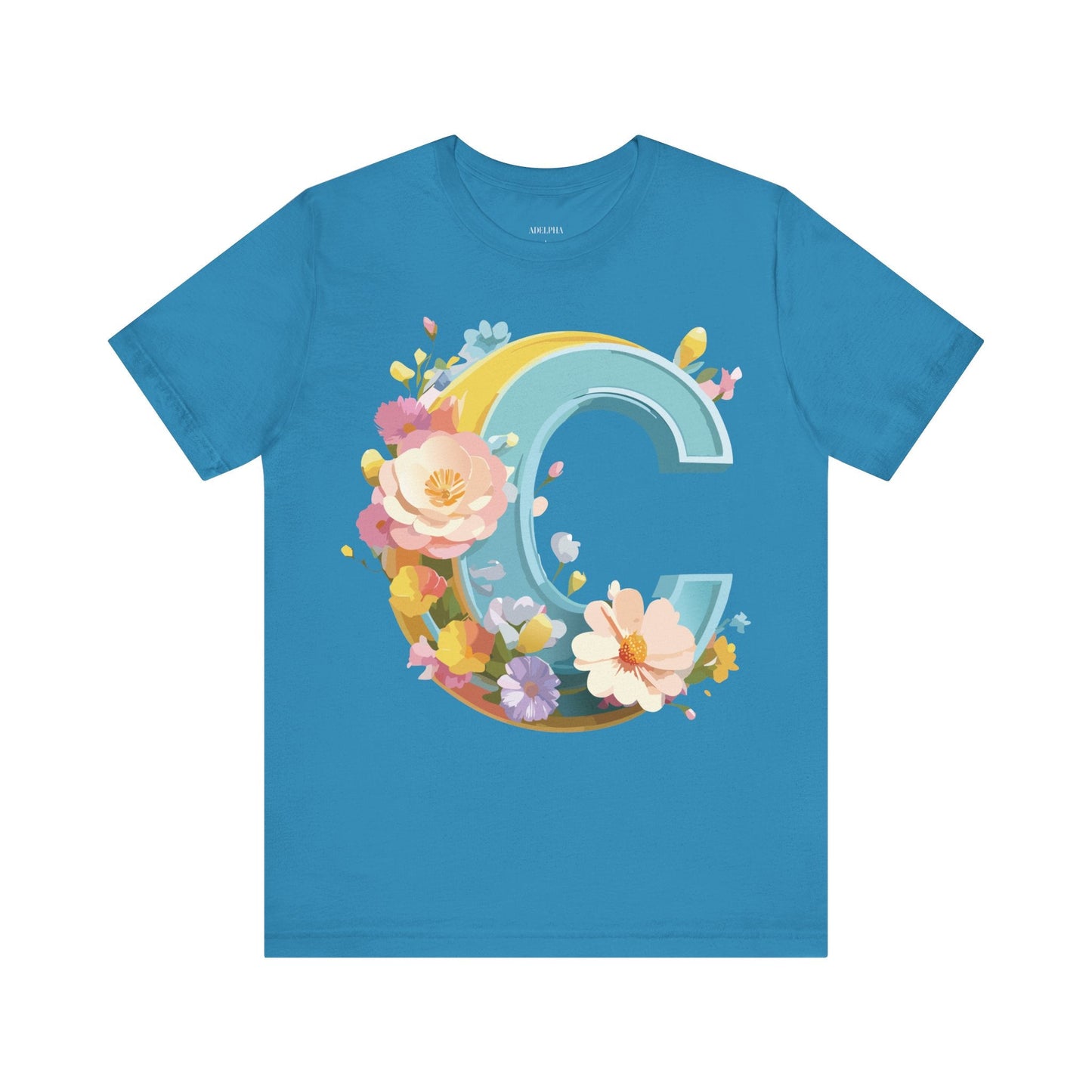Adelpha Letter C Shirt Graphic Tee Unisex Short Sleeve Art Design Vintage Inspired Casual Wear