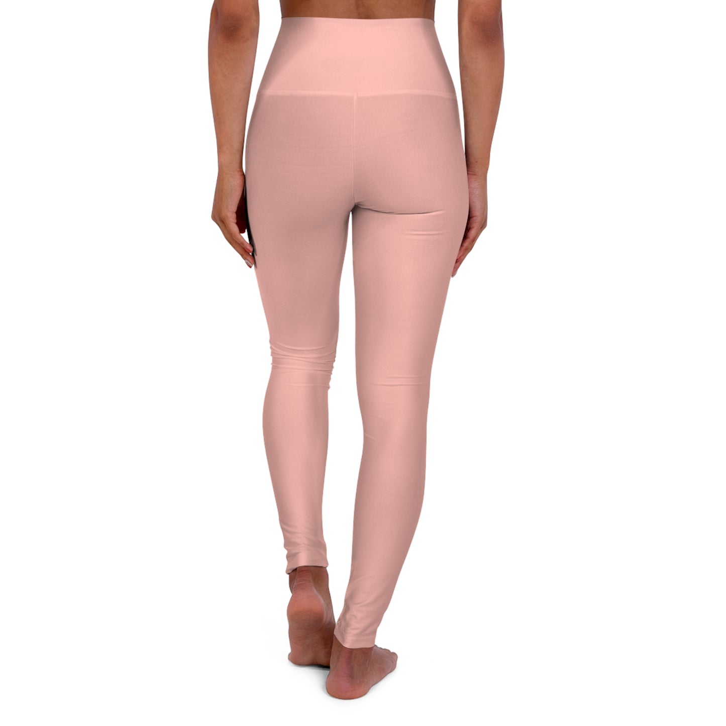 Powder Blush Tan Color High-Waist Yoga Leggings Women's Seamless Poly-Span Stretchy Pants XS-2XL