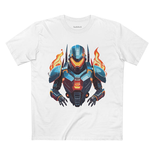 Cyborg Robot Graphic Unisex 100 Cotton Staple Tee 20