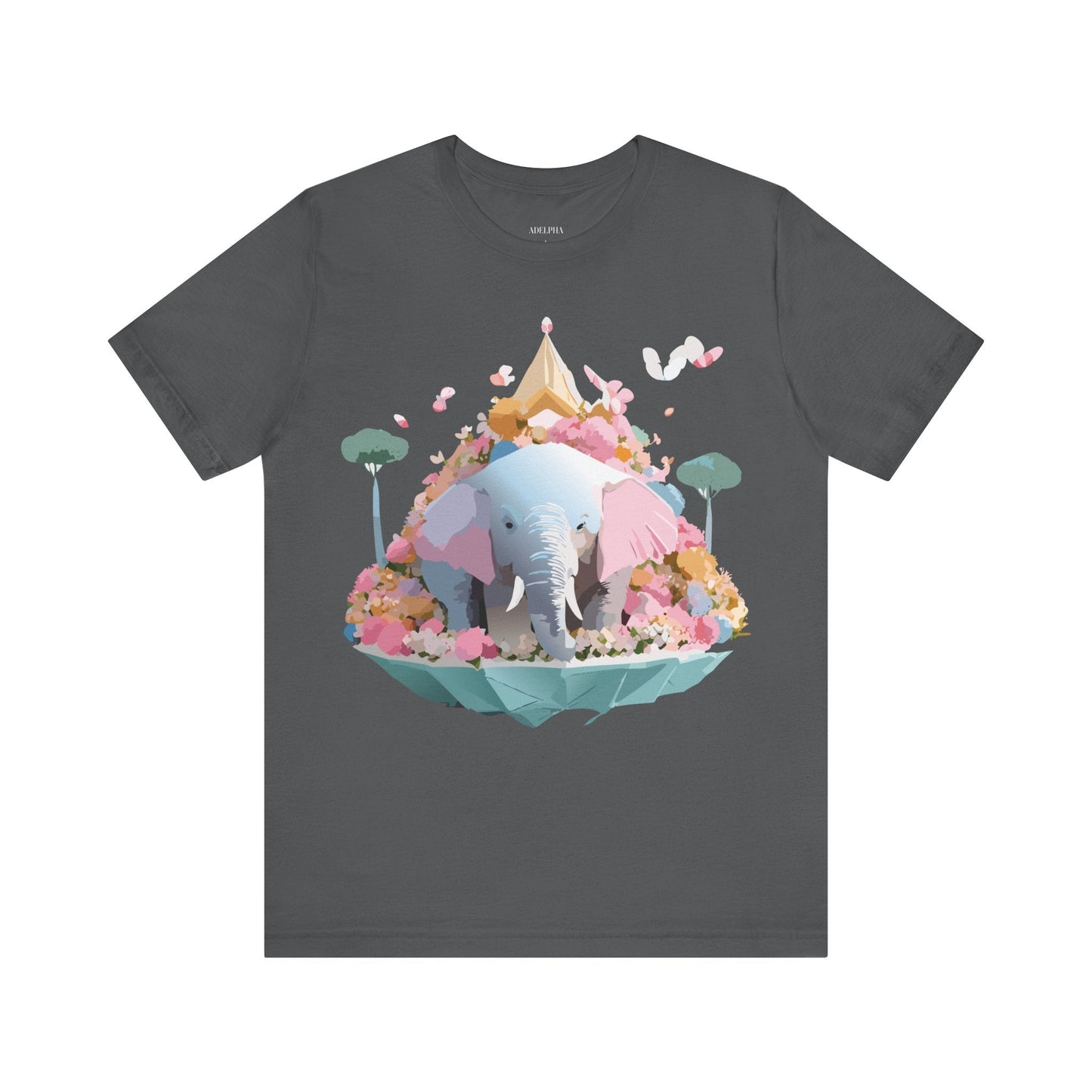Elephant Graphic Tee Adelpha Unisex Short Sleeve Vintage Inspired Art Design Premium
