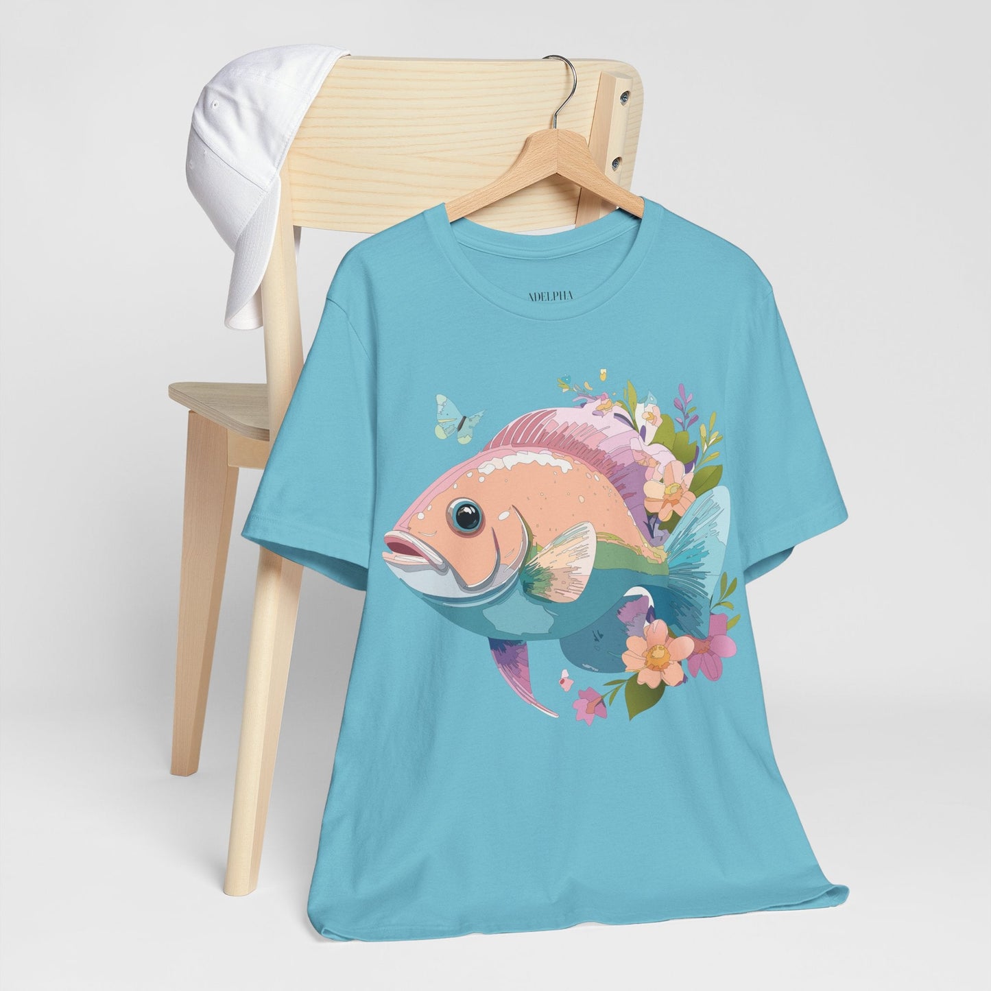 Fish Graphic Unisex 100 Cotton Vintage Artwork Tee 1