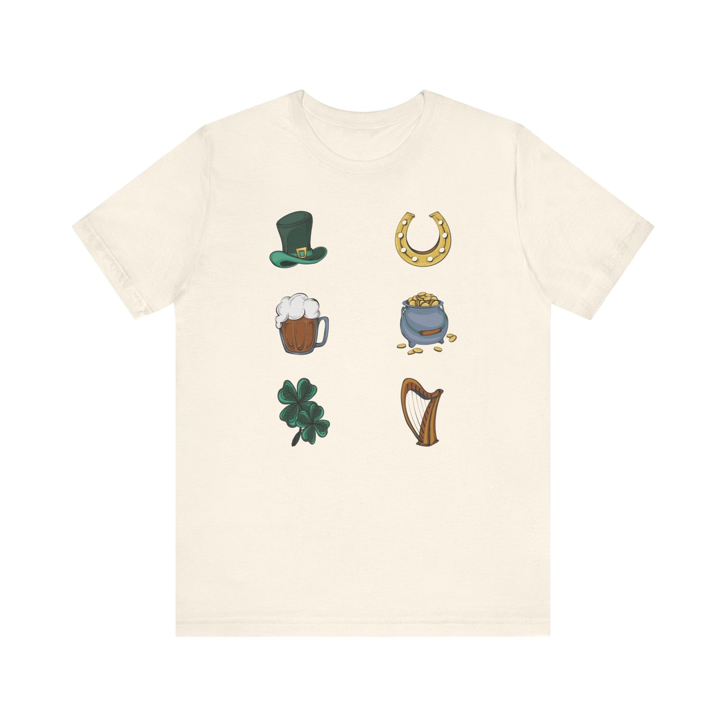 Unisex Cotton Tee Shirt with Lucky Prints