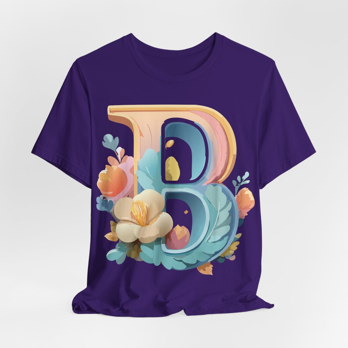 Letter B Graphic Tee Unisex Jersey Short Sleeve With Vintage Inspired Artwork By Adelpha