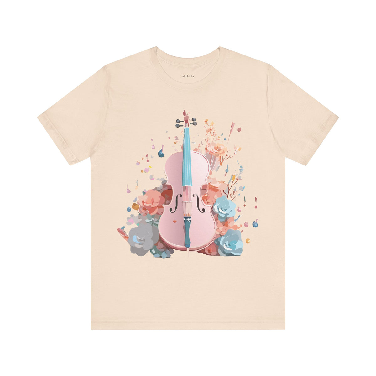 Music Graphic Unisex Cotton Bella+Canvas Tee with Art Design m125