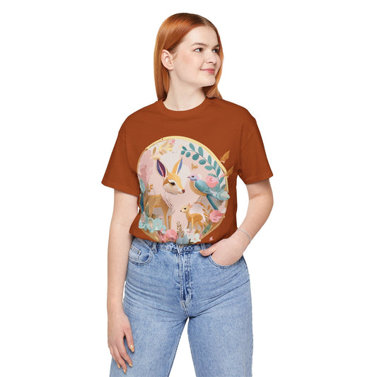 Medallion Graphic Unisex 100 Cotton Vintage Animal Medal Artwork Tee 14
