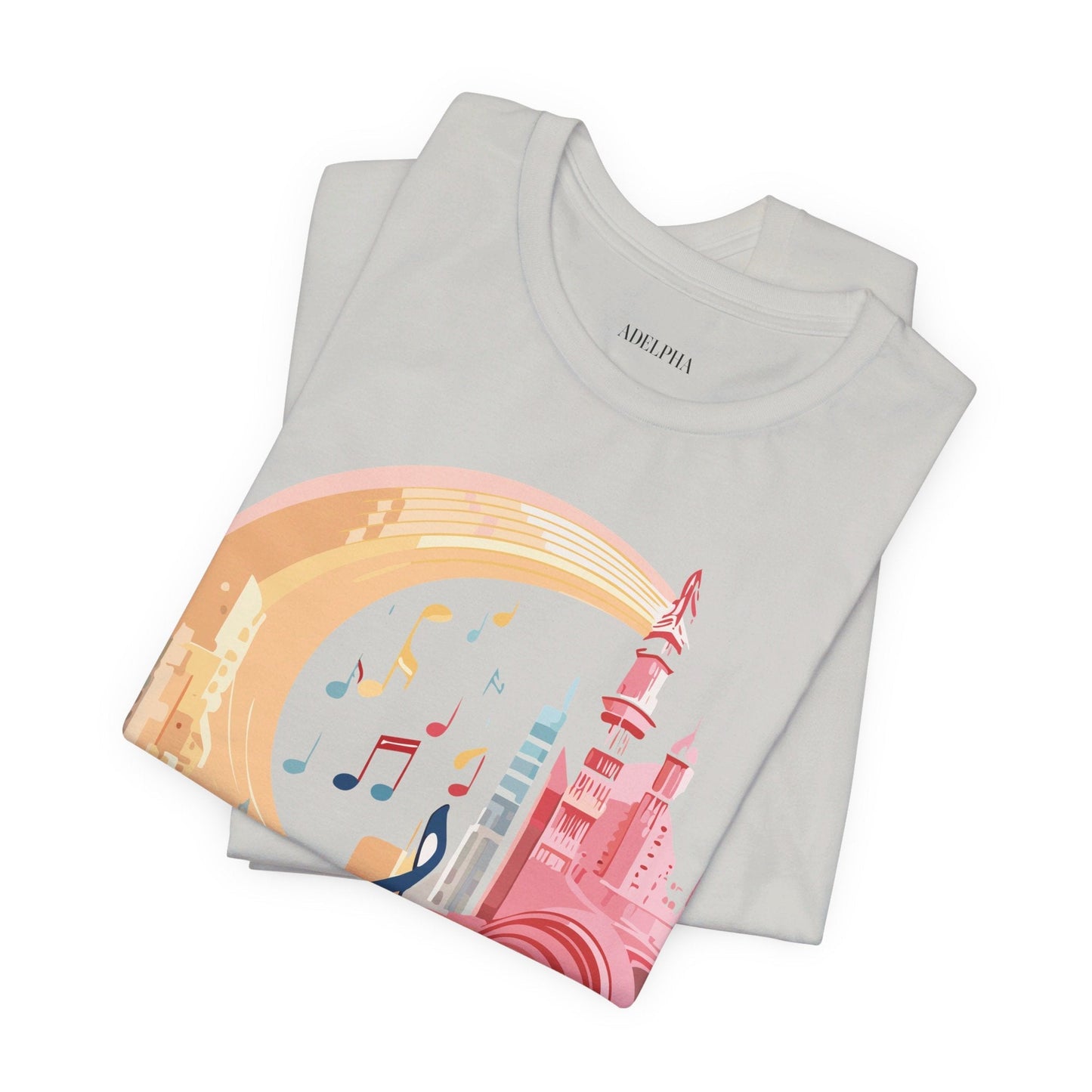 Music Graphic T Shirt Unisex Jersey Short Sleeve Art Design by Adelpha Vintage Inspired Tee