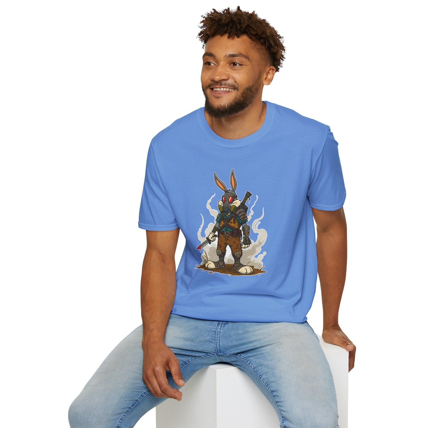 Cartoon Bunny Graphic Unisex Cotton Animal Animation Artwork Design Tee 13