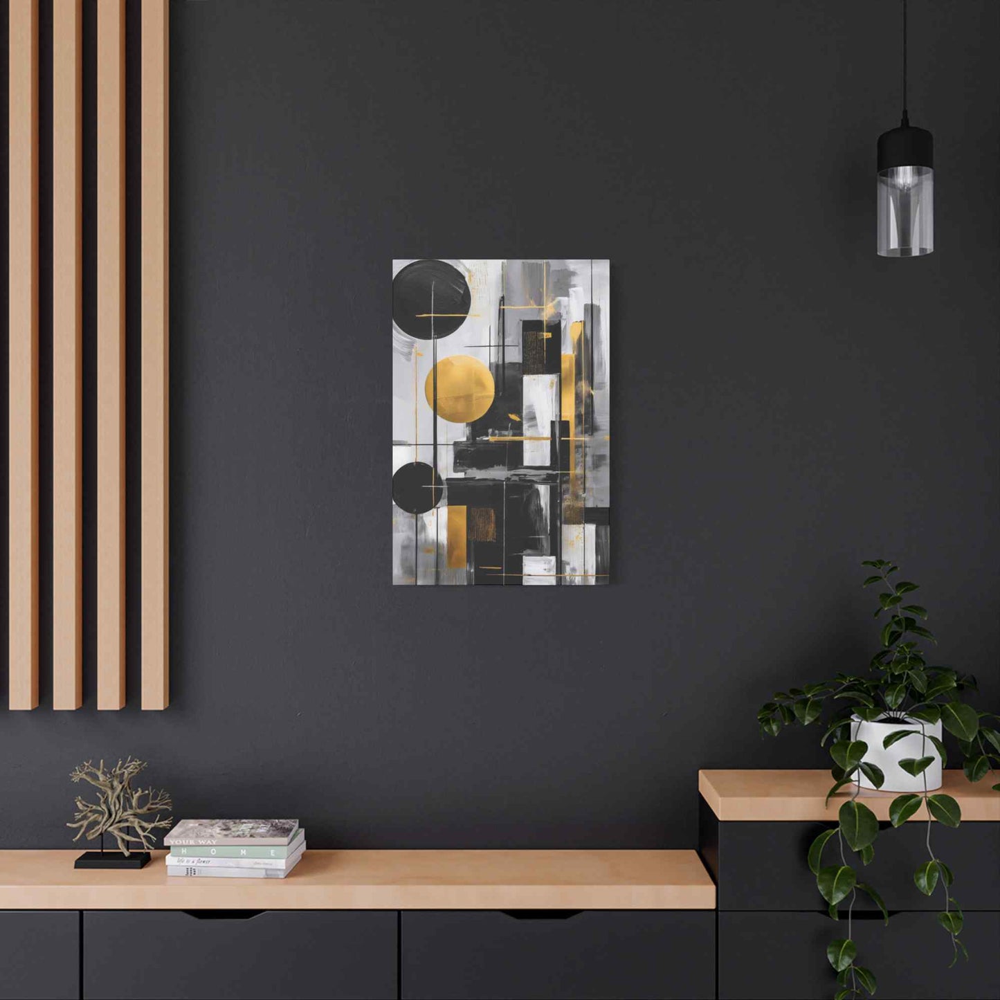 Black Abstract Painting Print Canvas 20x24,20x30,24x30, 24x32,24x36,30x40, 32x48,36x48,40x60 Pine-Wood Inner Frame ABS-21