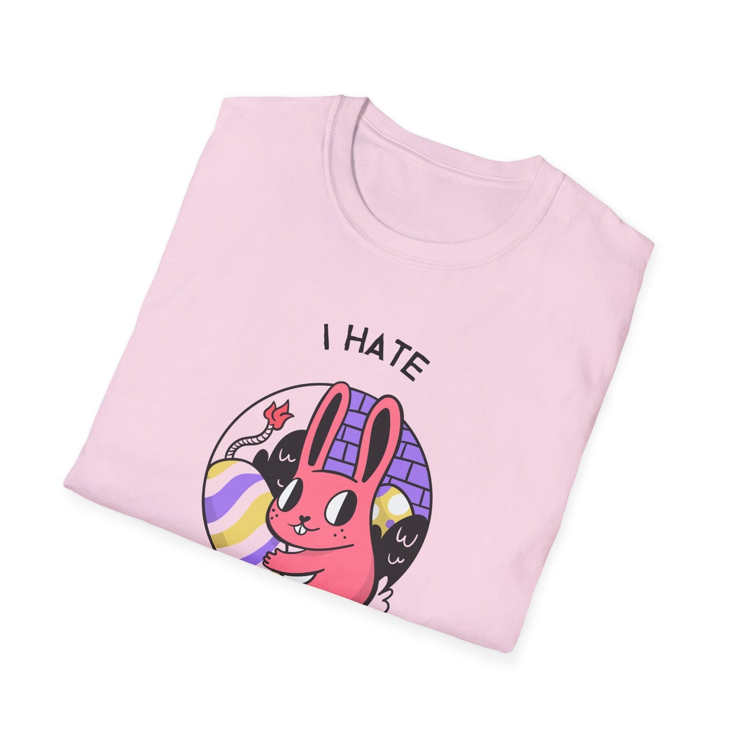 Funny Easter T Shirt Unisex Gildan Softstyle 64000 Easter Design Tee With Signature Print