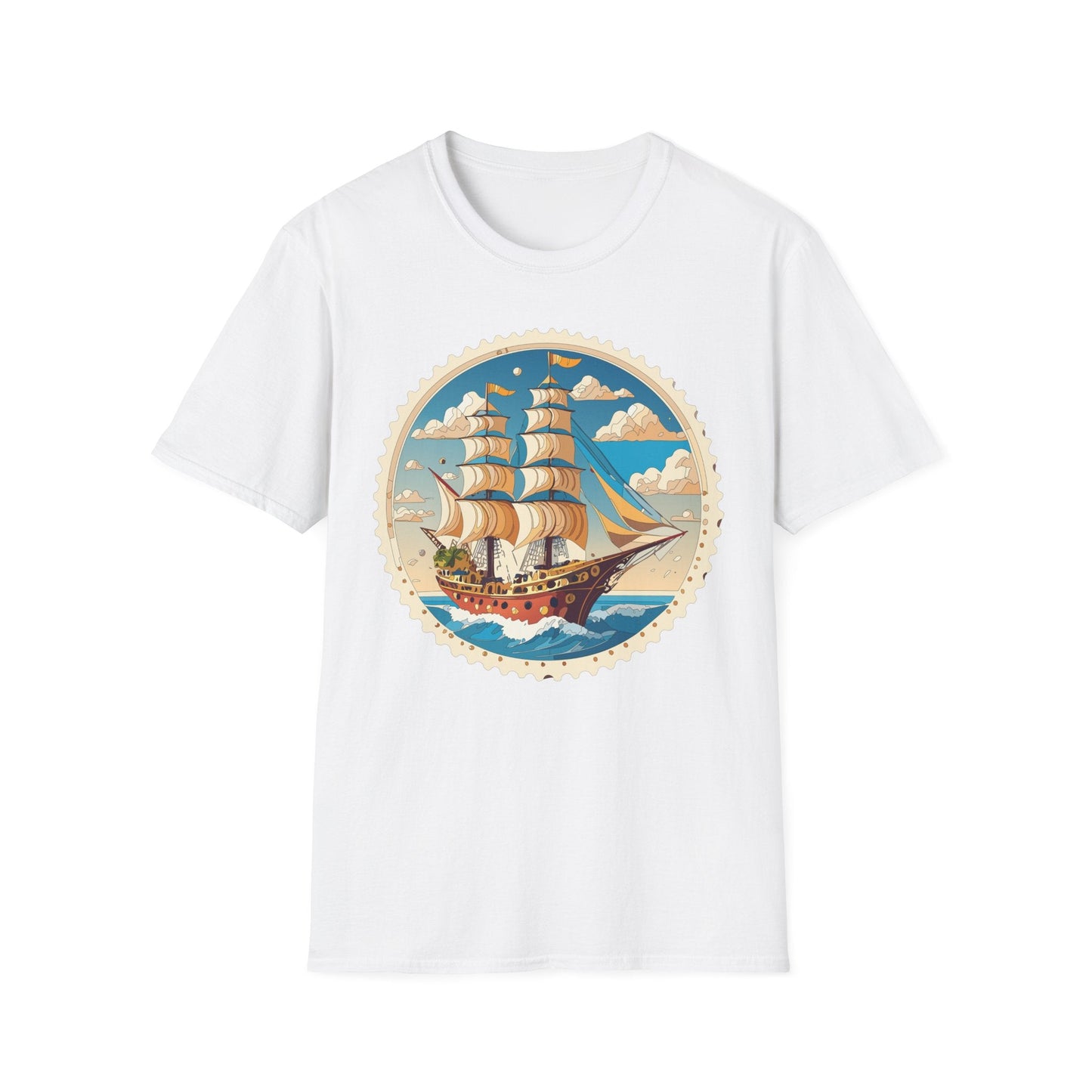 Nautical Ship Frigate Vessel T Shirts Unisex Tee Shirt Softstyle 64000 Ring Spun Cotton Comfort