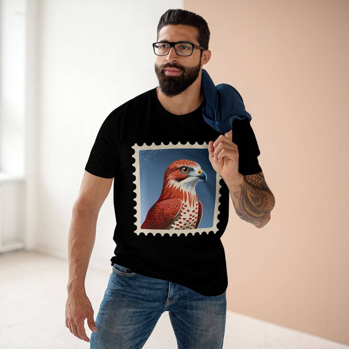Stamp Shirt Postage Stamp Tee Unisex Premium Cotton Original Art Design Retro2Nova Art Collection