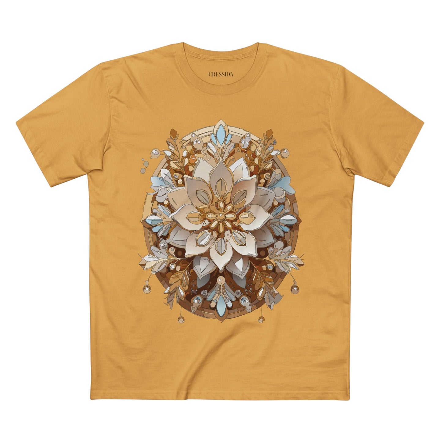 Floral Graphic T-Shirt Unisex 100 Cotton Art Design with Antique Flowers Tee 19