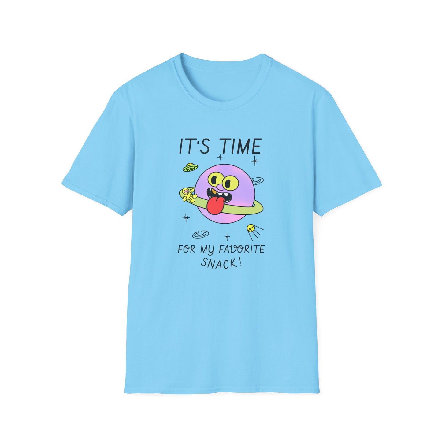 Snack Time Alien TShirt Time For My Favorite Snack Unisex Cotton Cute Space Graphic Tee