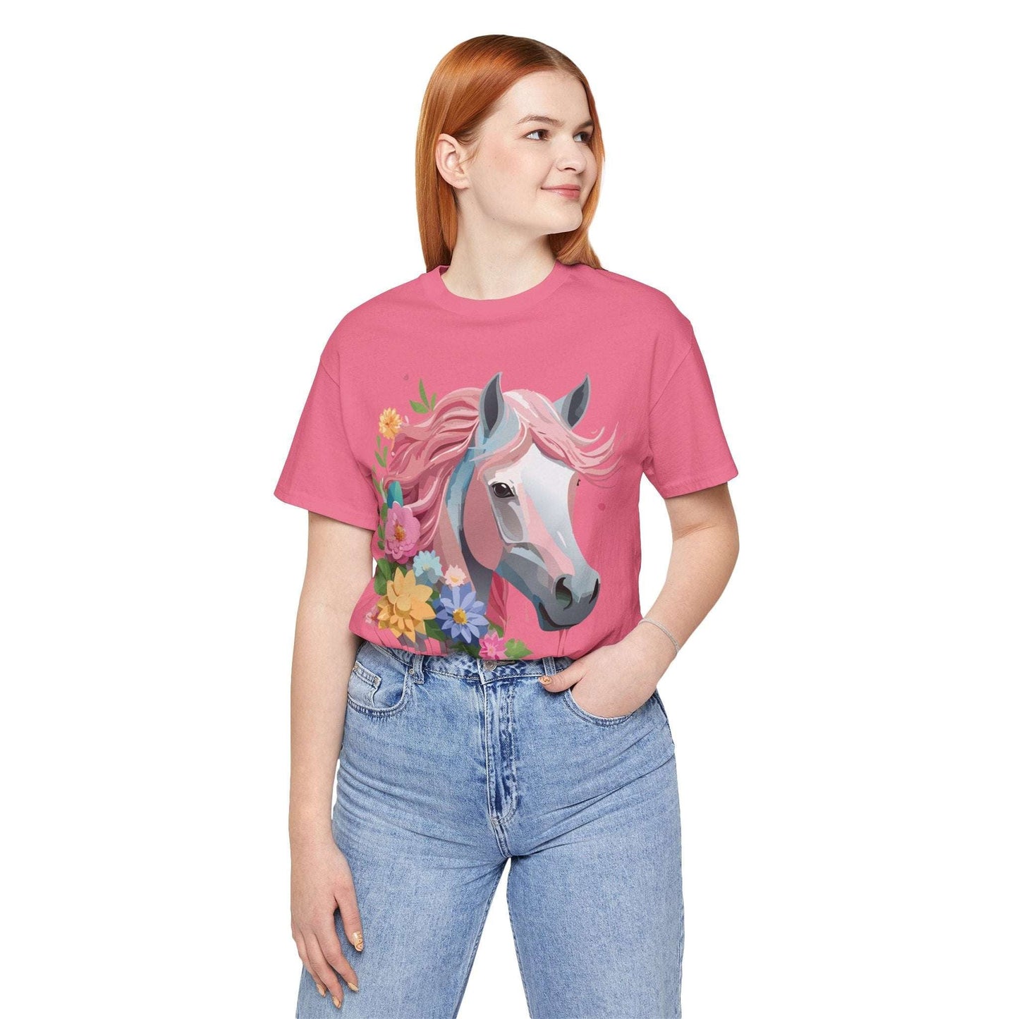 Horse Graphic Unisex 100 Cotton Vintage Animal Art T-Shirt 1