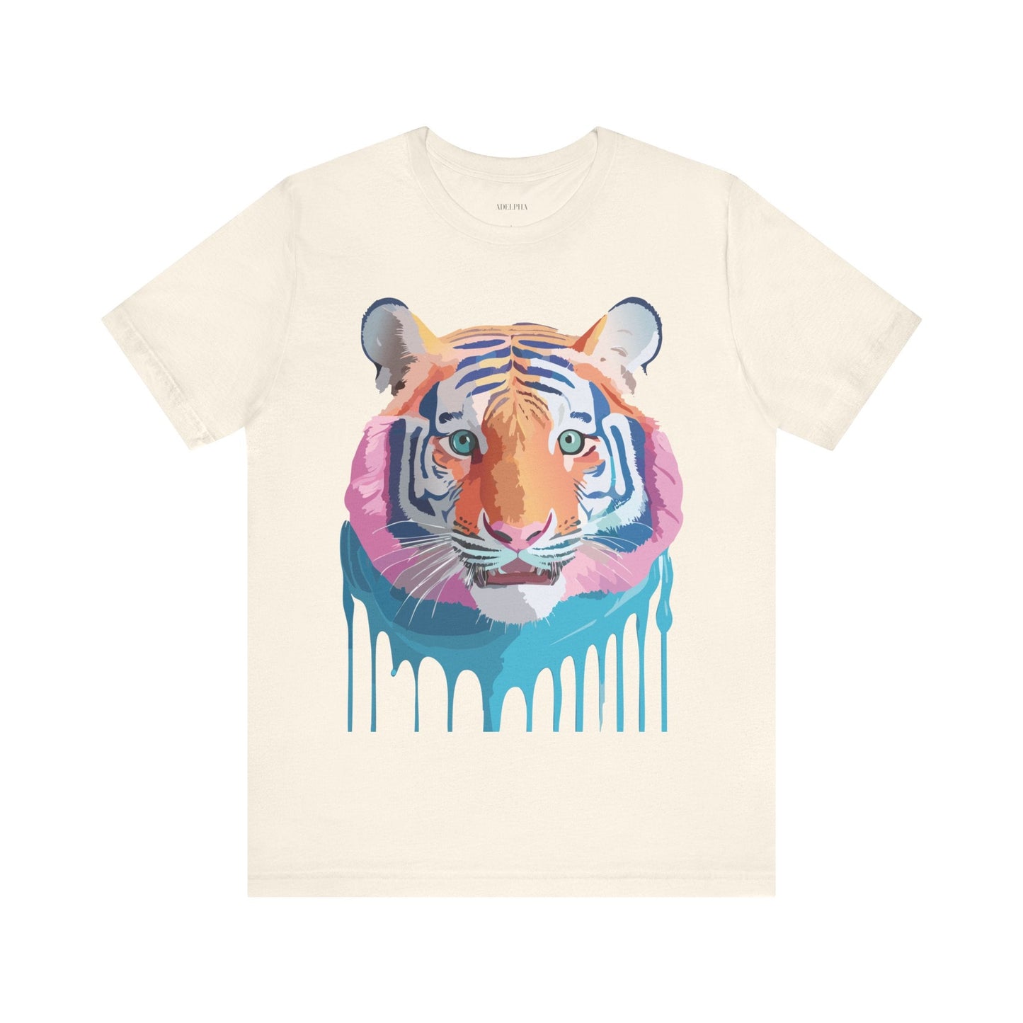 Tiger Shirt Graphic Tee Unisex Jersey Short Sleeve Art Design By Adelpha Vintage Inspired Artwork